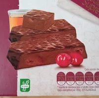 Turrón chocolate con guindas al licor