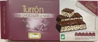 Turron con chocolate y nata