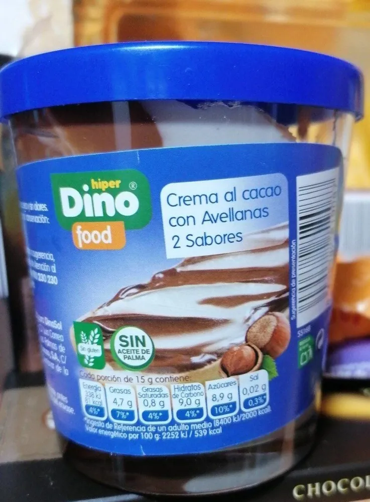 Crema al cacao con avellanas 2 sabores