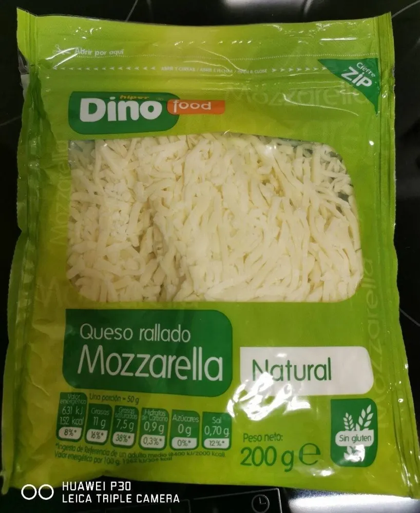 Queso rallado Mozzarella