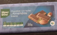 Chocolate con leche y almendras enteras