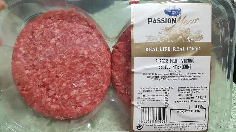 Burger Meat Vacuno Estilo Americano
