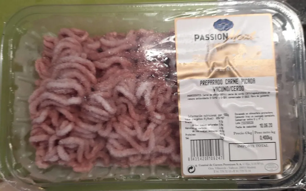 Preparado carne picada vacuno/cerdo