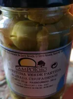 Aceituna verde partida aliñada chupadedo
