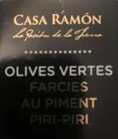 Olives vertes farcies au piment piri-piri