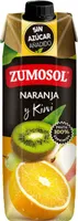 Bebida de zumo de naranja, uva, manzana y kiwi