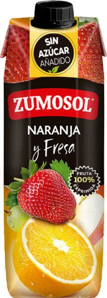 Bebida de zumo de naranja, uva, fresa y manzana