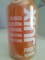 Juix. Fruta y verdura. Calabaza, melocotón...