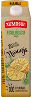 Zumo de naranja ecológica sin pulpa fruta exprimida brik