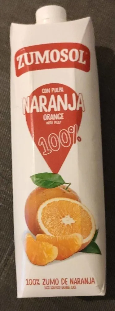 Zumo de naranja con pulpa