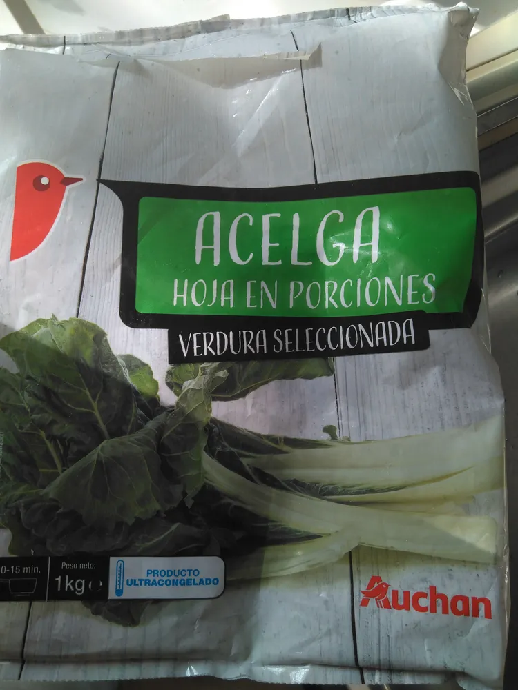 Acelga hoja en porciones