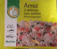 Arroz 3 delicias con surimi