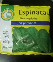 Espinacas en porciones ultracongelada
