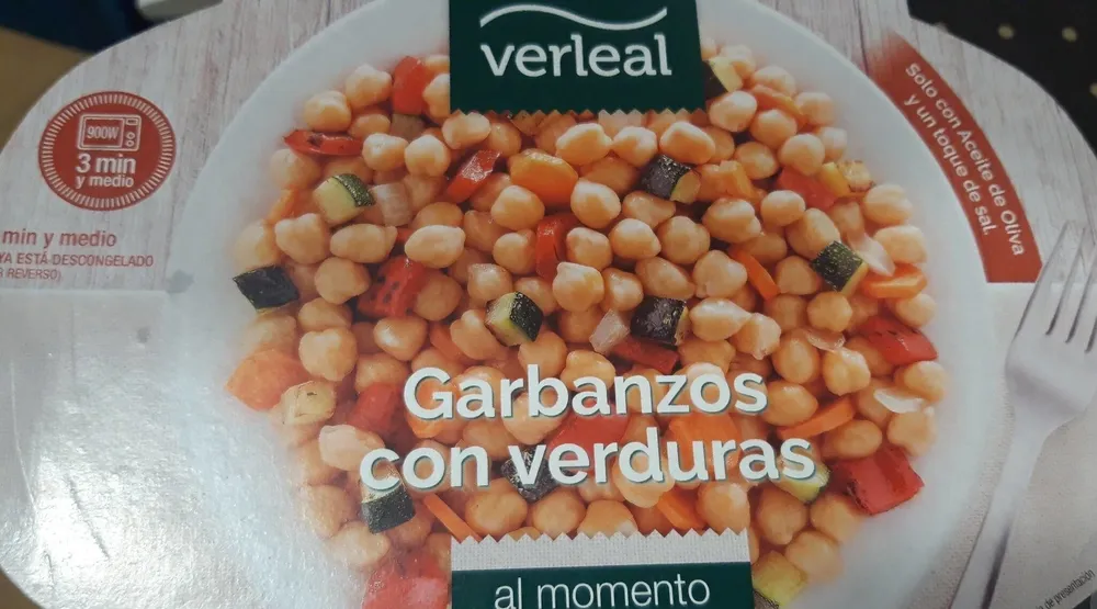 Garbanzos con verduras