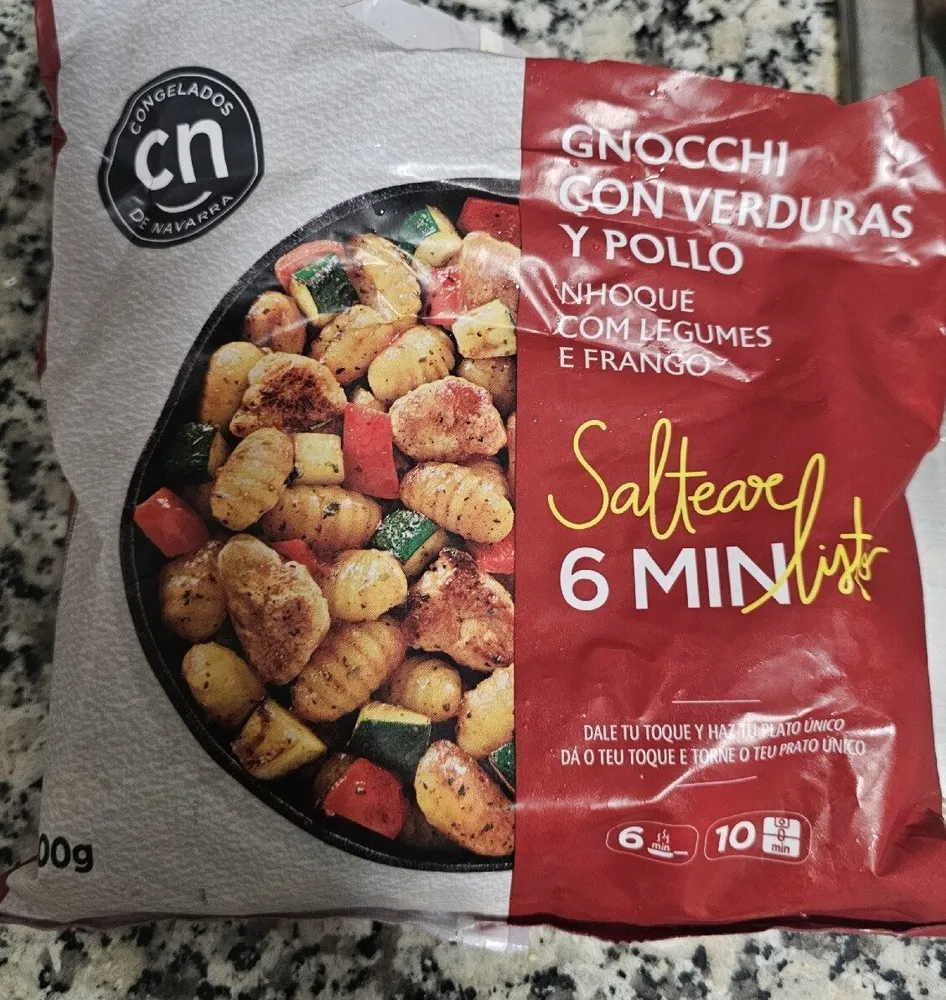 Gnocchi Con Verduras Y Pollo
