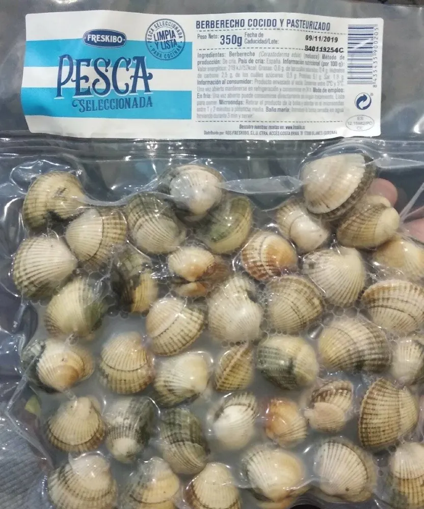 Berberecho cocido y pasteurizado