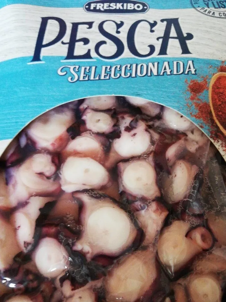 Rodajas de pulpo cocido