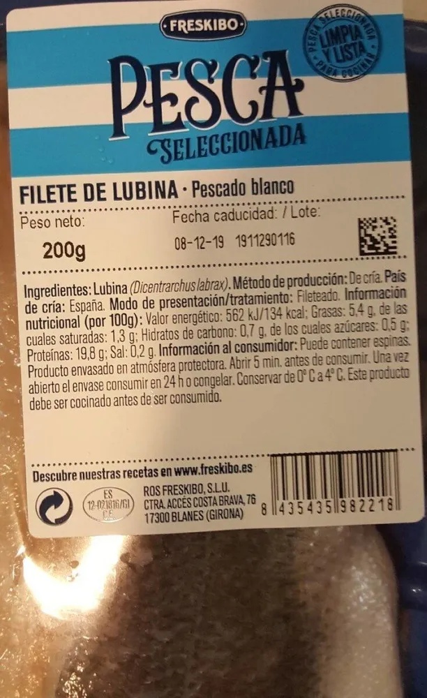 Filete de Lubina