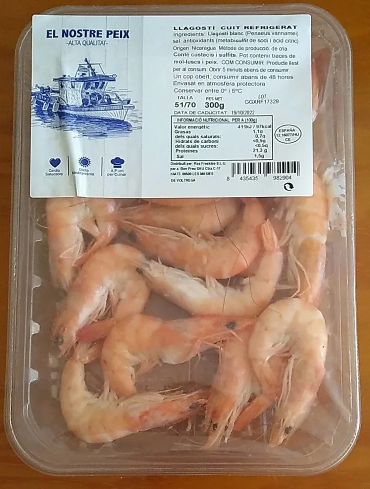 Crevettes cuites