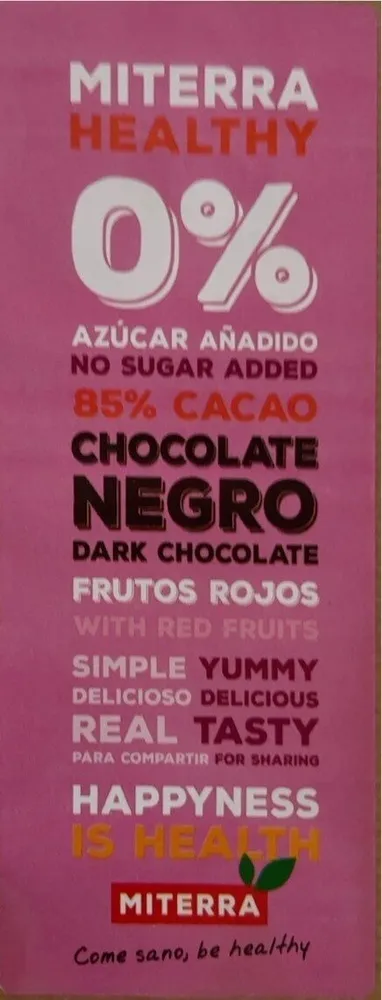 Chocolate negro con frutos rojos