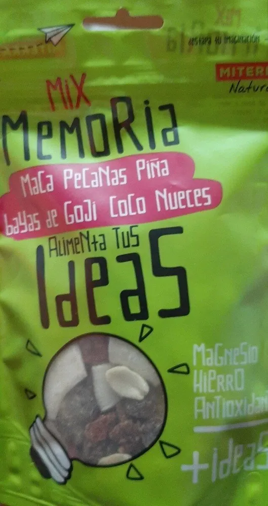 Mix memoria maca pecanas piña bayas de rojo coco nueces