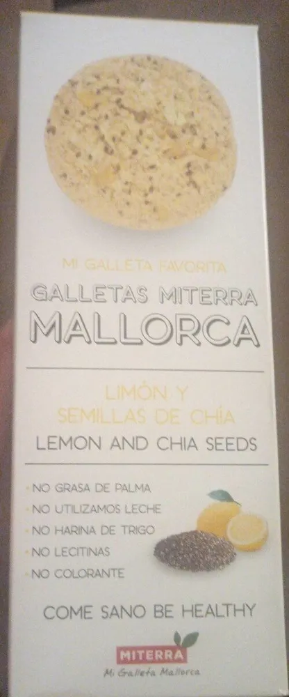 Galletas Miterra Limón y semillas de chía