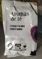 te verde y blanco sorbete mango