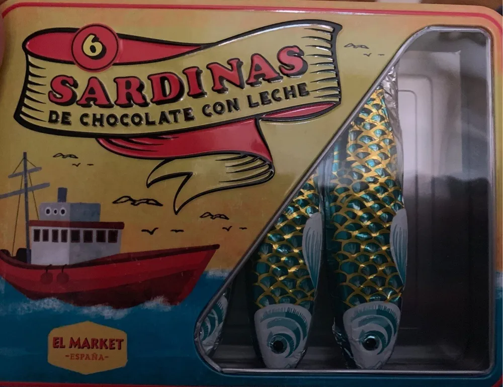 Sardinas de chocolate con leche