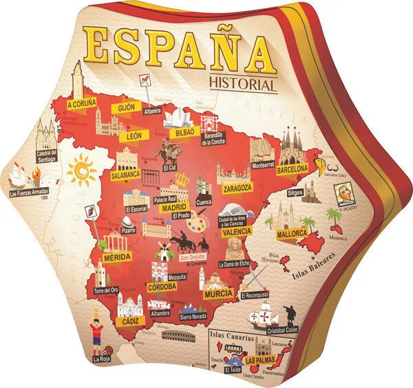 Galleta gruesa de mantequilla con diseños surtidos de españa