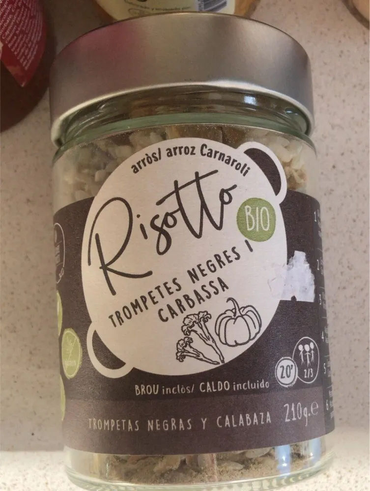 Risotto con TROMPETAS NEGRAS y CALABAZA