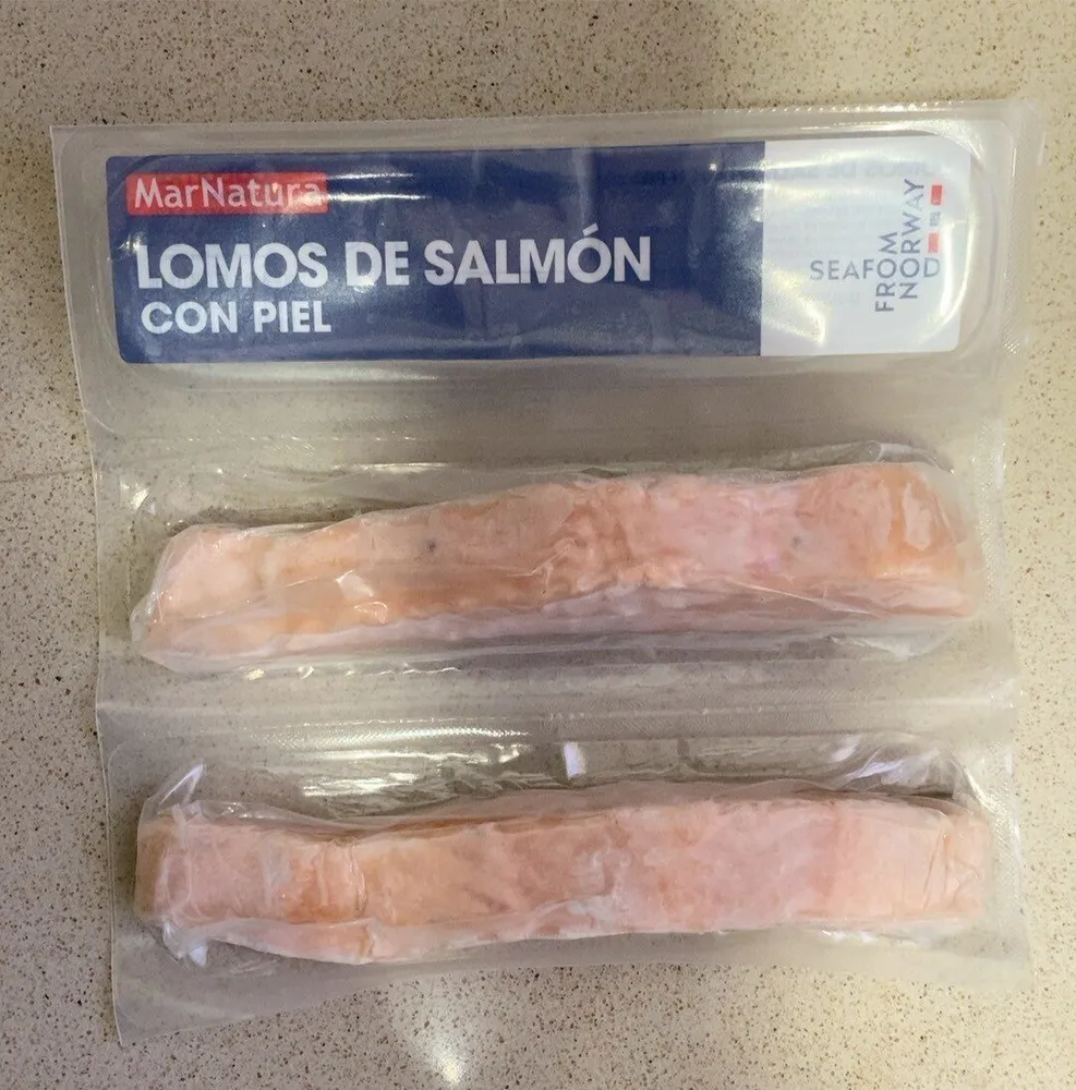 Lomos de salmón con piel