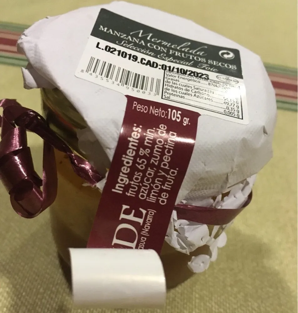 Mermelada manzana con frutos secos