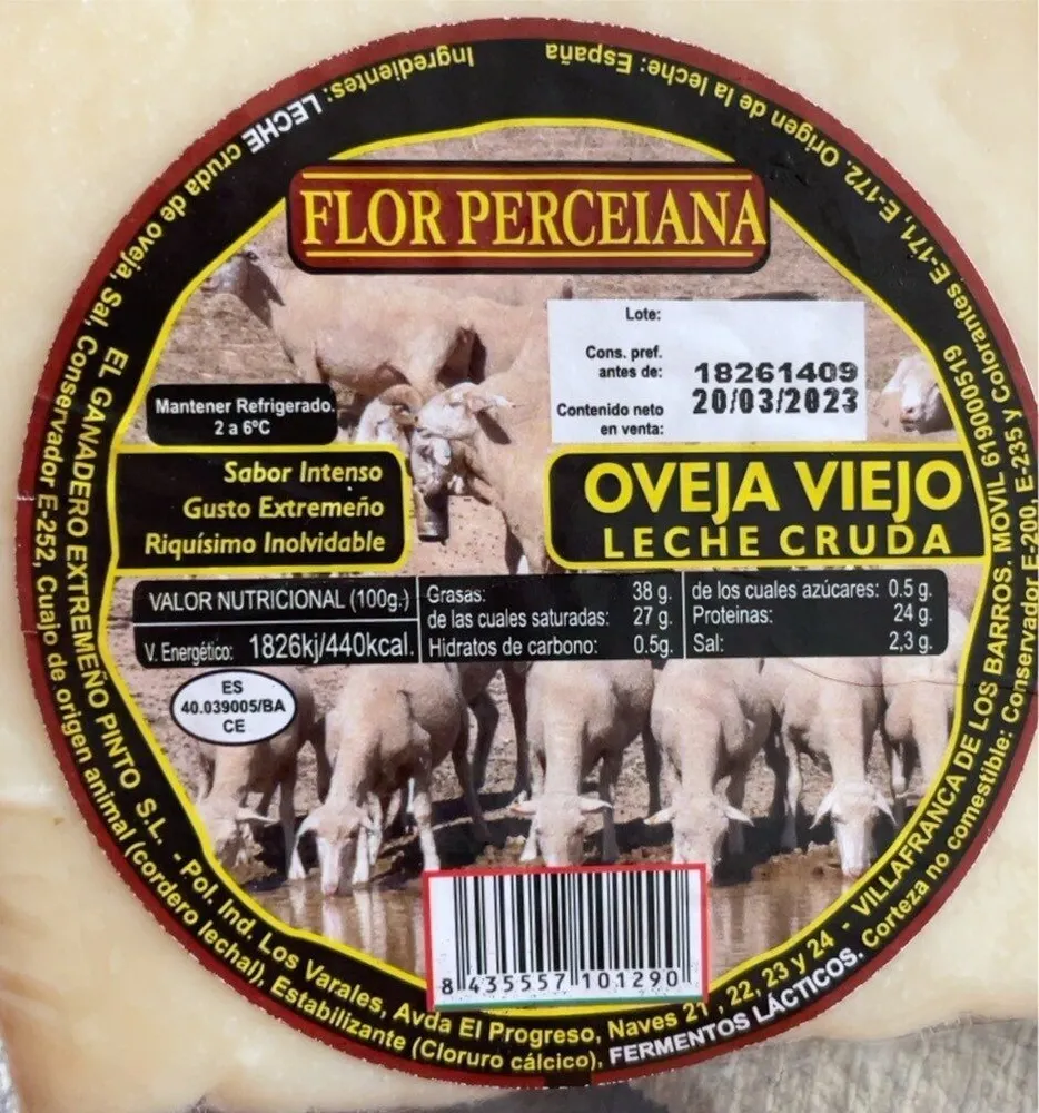 Oveja viejo leche cruda