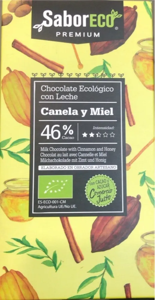 Chocolate ecologico con leche