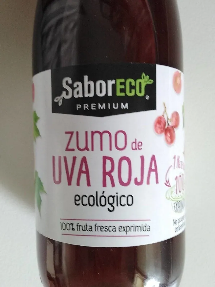 Zumo de uva roja ecológico