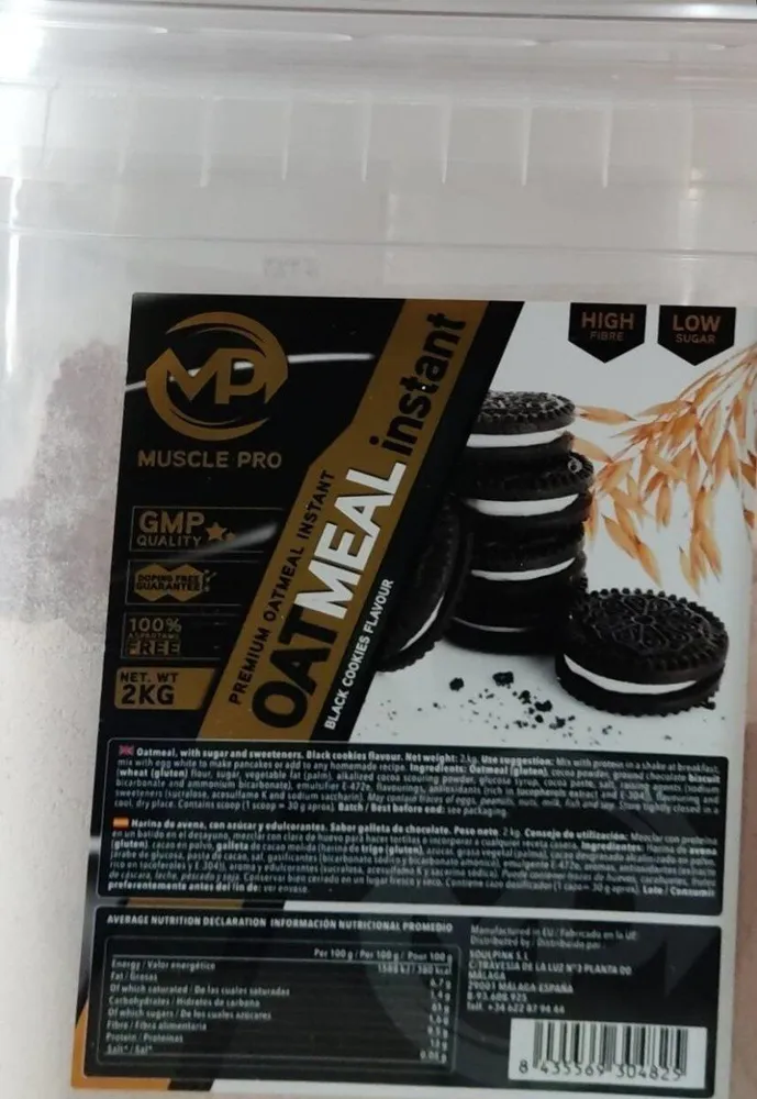 OATMEAL instant black cookies flavour