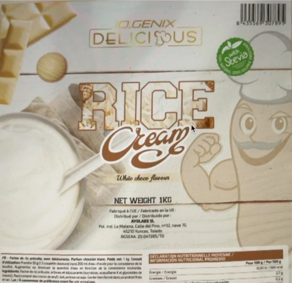 Crema de arroz (chocolate blanco)