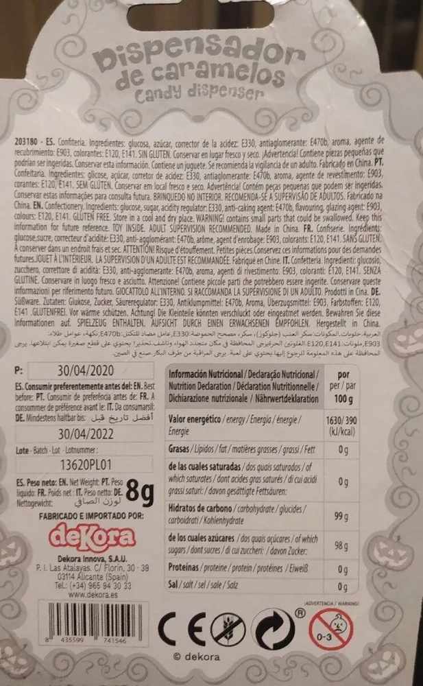 Dispensador de caramelos