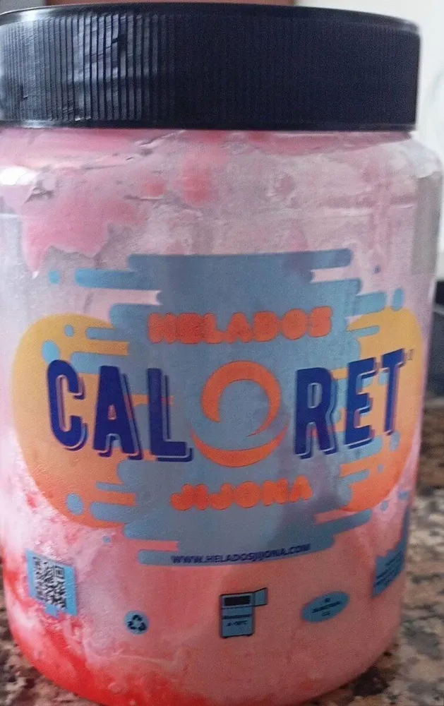 Helado de leche desnatada sabor fresa