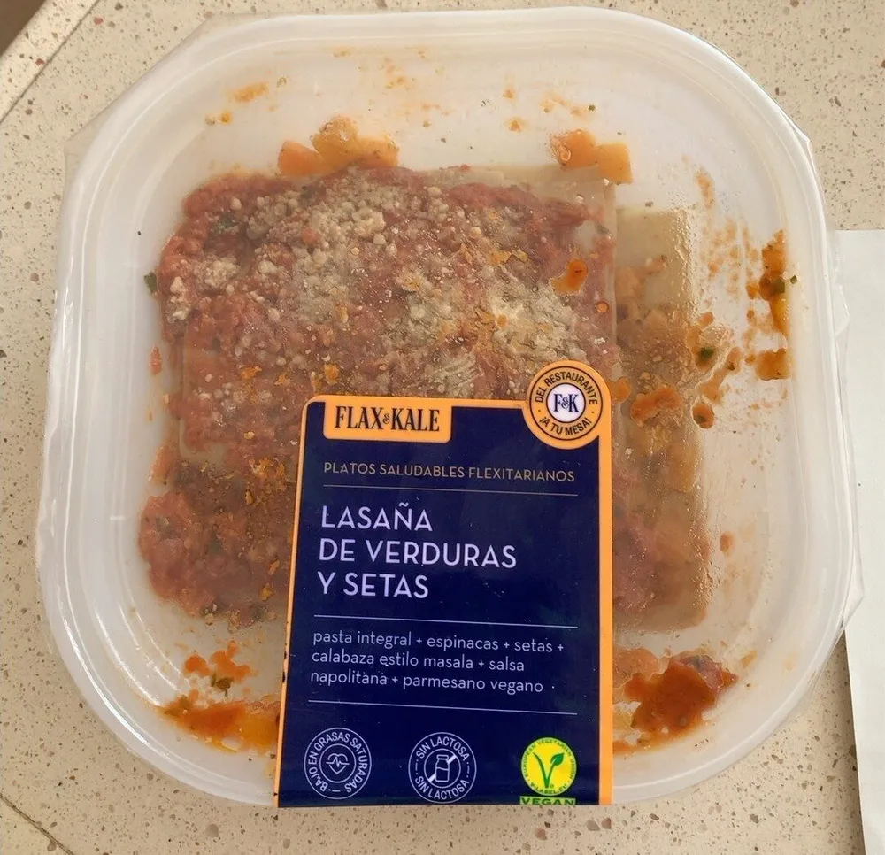 Lasaña de verduras y setas