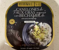 Canelones de faux gras con bechamel de anacardos