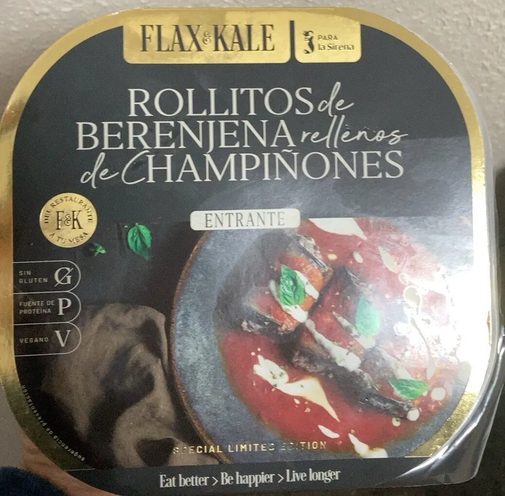 Rollitos de berenjena rellenos de champiñones