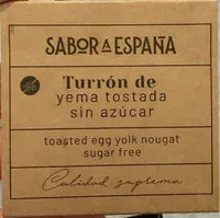 Turrón de yema tostada sin azúcar