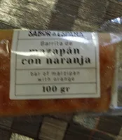 Barrita de mazapán con naranja