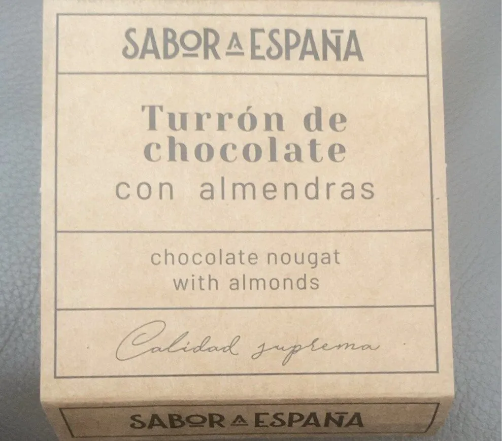 Turron de chocolate con almendras