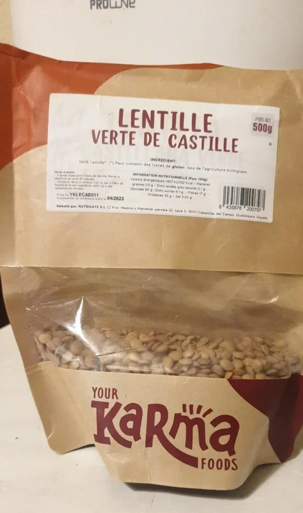 Lentille verte de castille