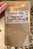 Sopa de arroz integral y setas