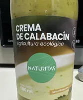 Crema de calabacín, de agricultura ecológica