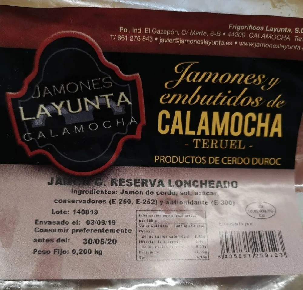 Jamón G. Reserva loncheado