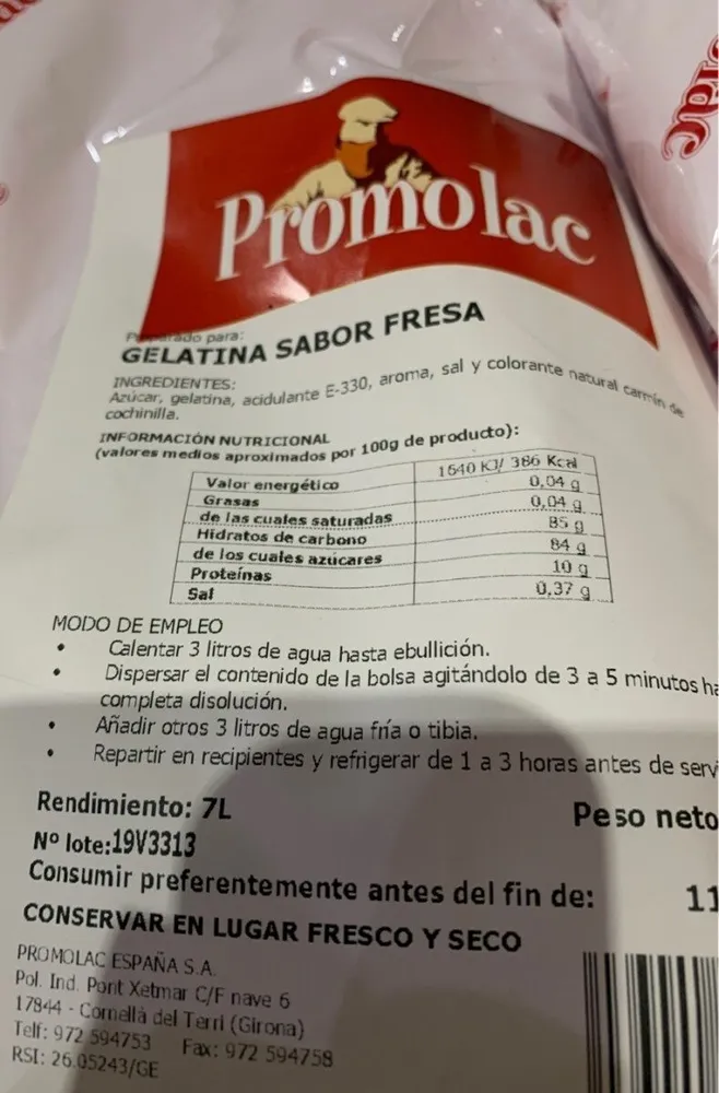 Gelatinas de fresa
